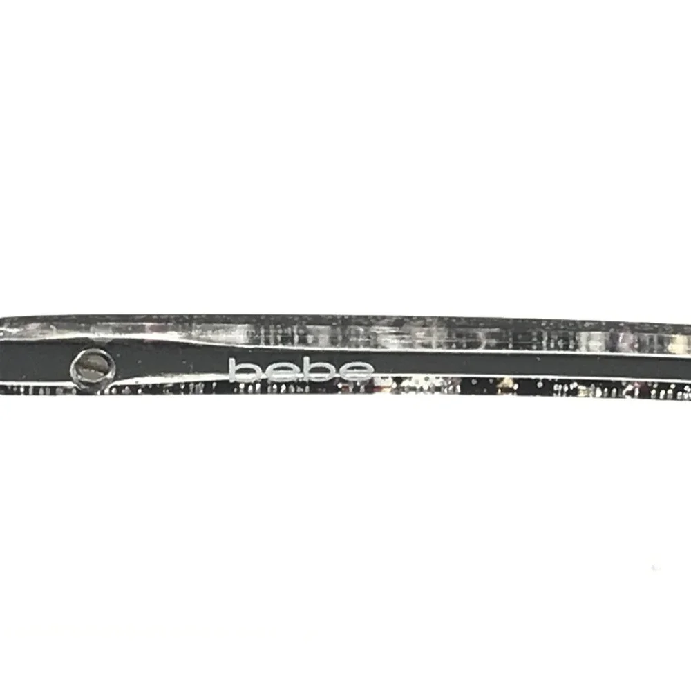 Bebe Eyeglasses Frames BB5236 001 JET Black Cat Eye Half Rim 52-16-140